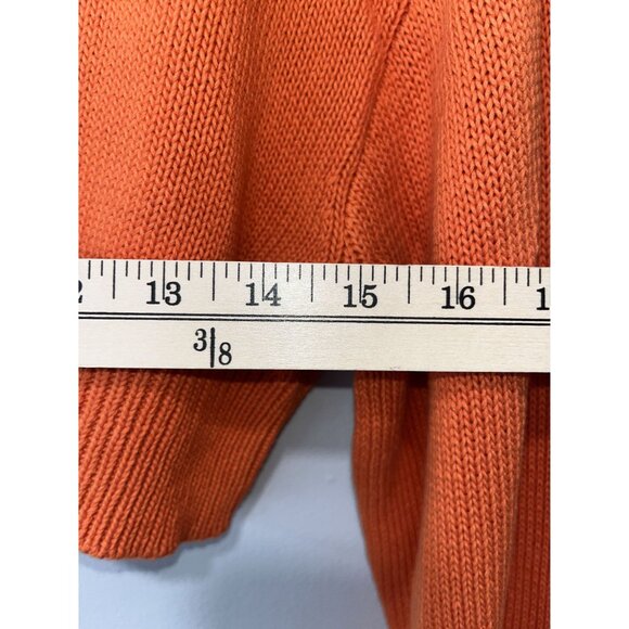 Sky To Moon Women's Cropped Knit Sweater,‎ Size Large, Orange - Picture 4 of 8